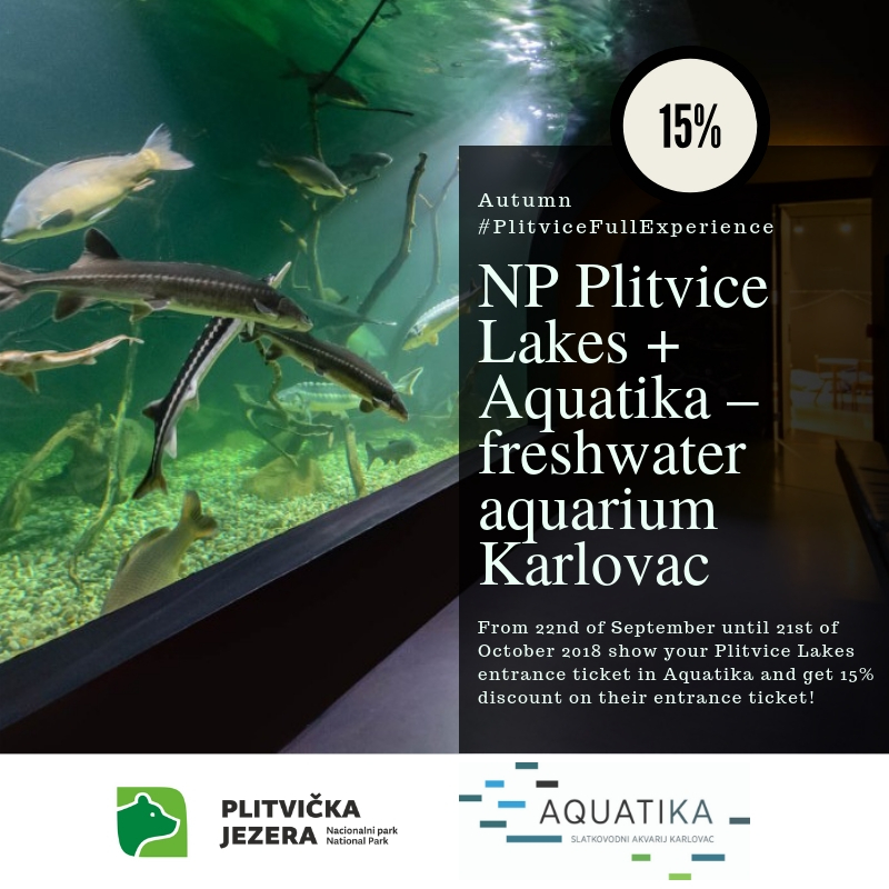 15% discount for visit to Aquatika – freshwater aquarium Karlovac